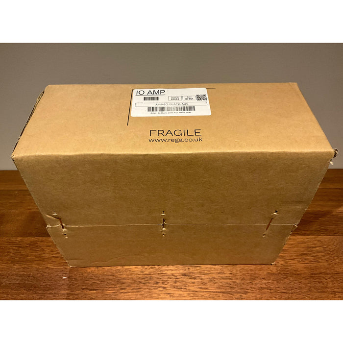 Rega io integrated amplifier black finish, pre loved but never opened
