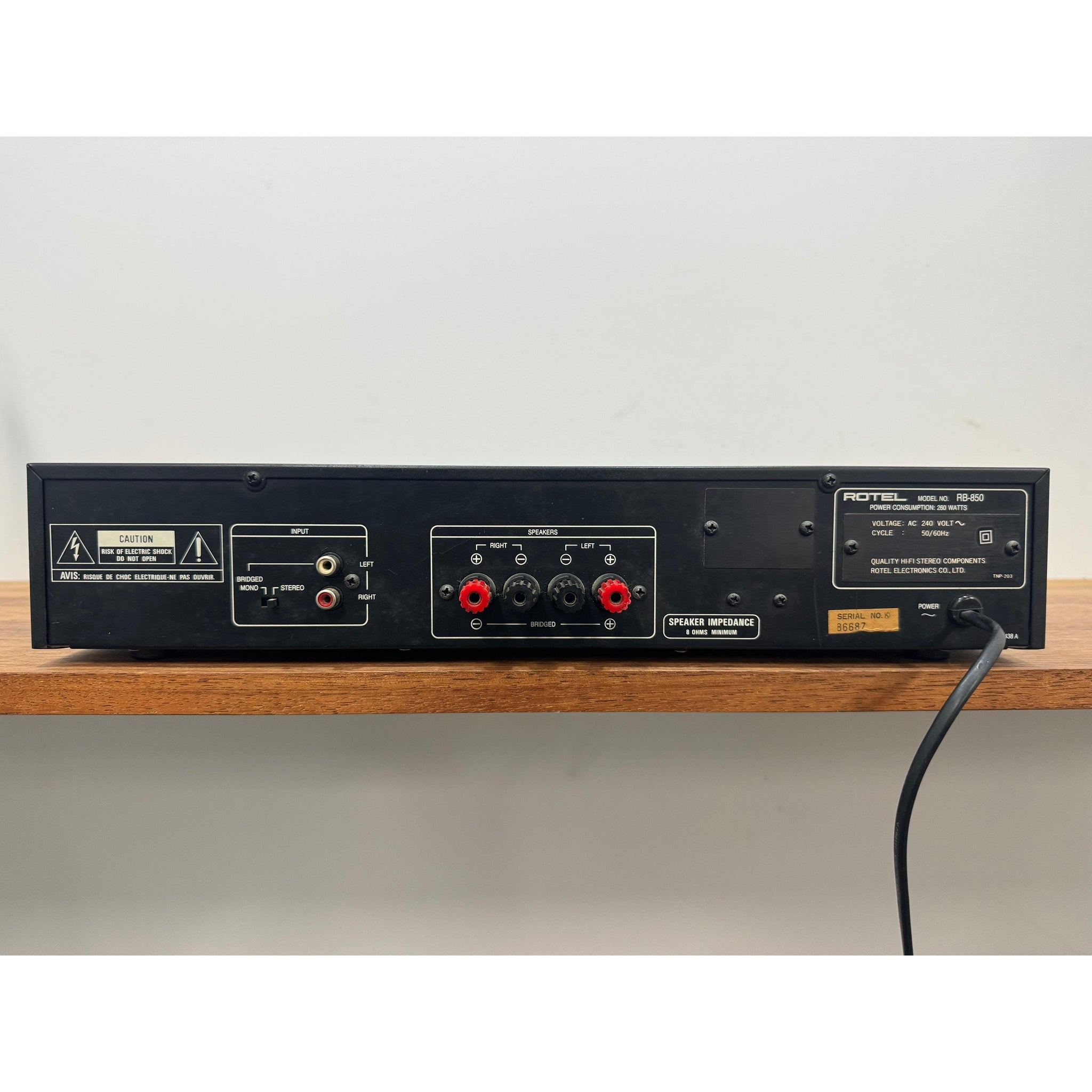 Rotel RB-850 Stereo Power Amplifier - Pre Loved