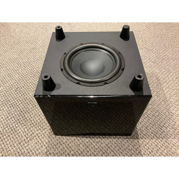Sherwood SW10 active subwoofer in black two tone finish, pre loved
