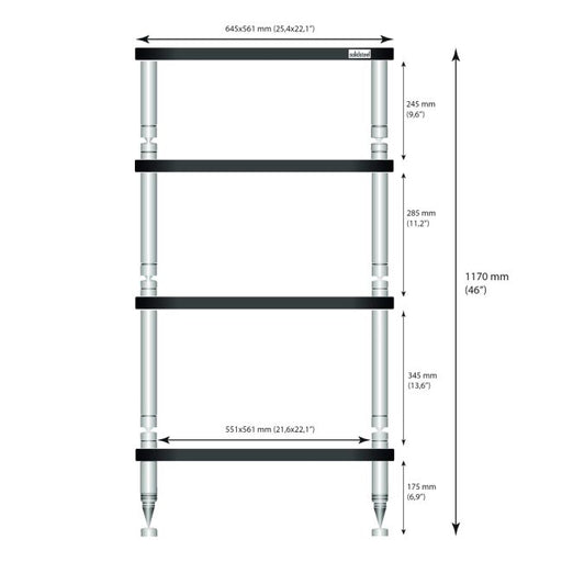 Solidsteel - HF-4 Colossus - HiFi Rack