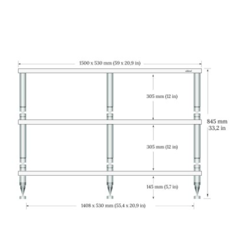 Solidsteel - HFW-3XL - HiFi Rack