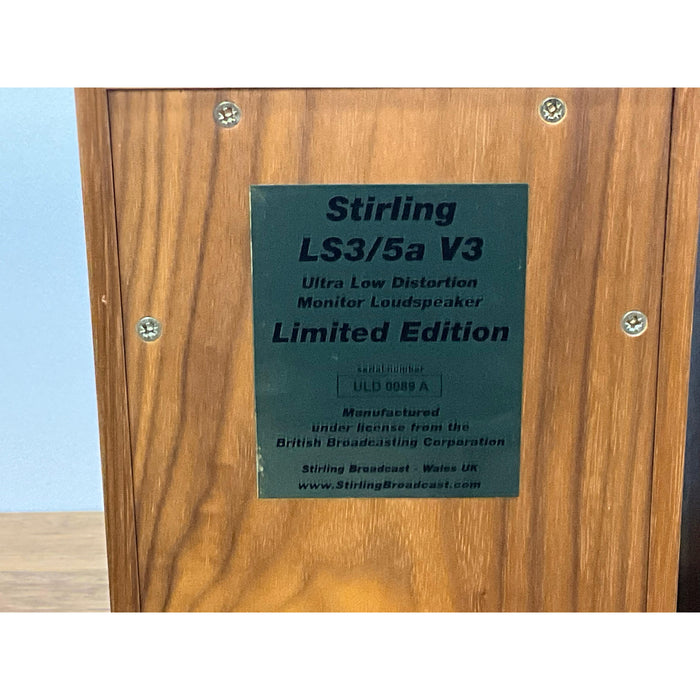 Stirling Broadcast LS3/5a V3 Monitor Loudspeaker - Pre Loved