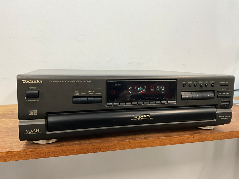 Technics SL-PD687 5 disc CD changer player, pre loved