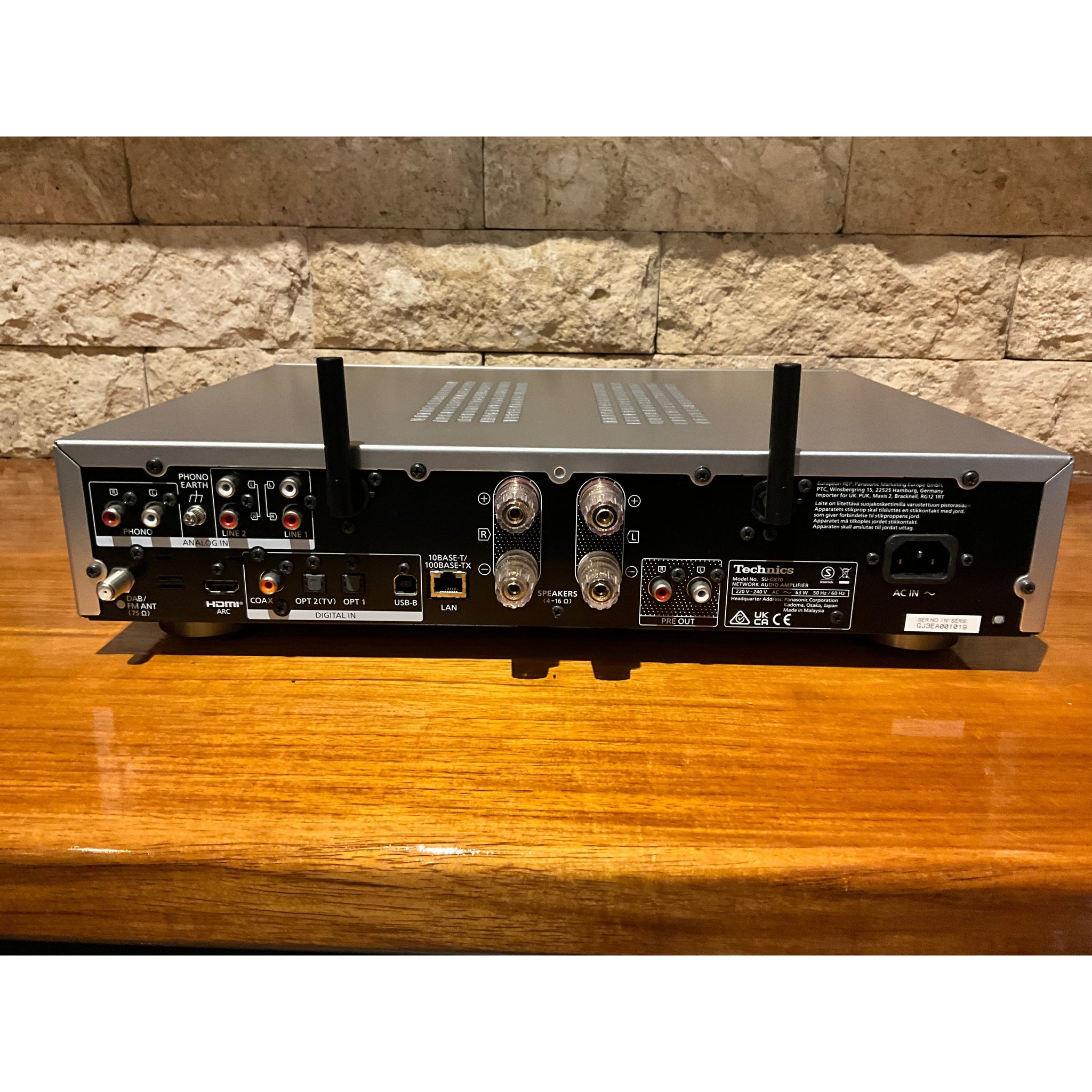 Technics SU-GX70 Network Audio Amplifier, Silver, Pre Loved