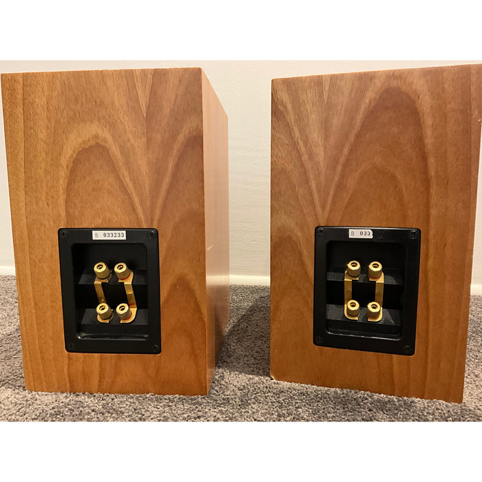 Usher Bookshelf speakers in timber finish. Pre Loved