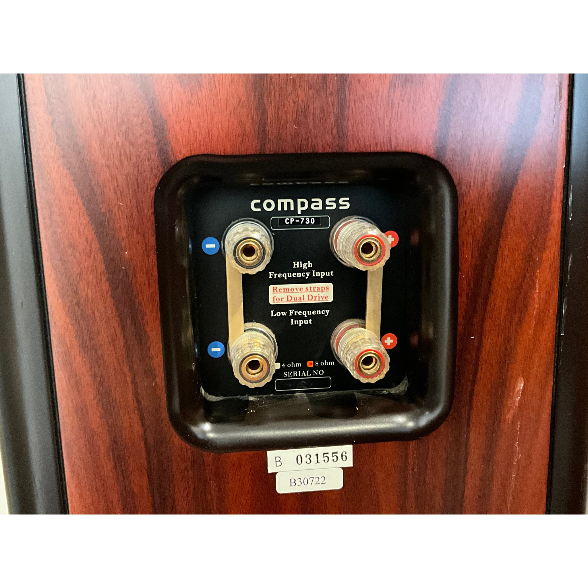 Usher Compass CP 730 Tower Speakers in rosewood/black. Pre Loved
