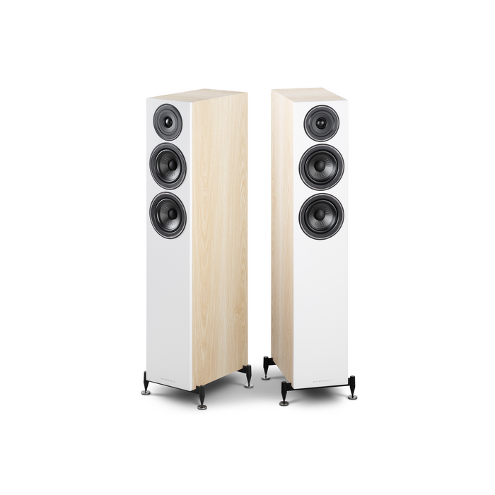 Wharfedale Diamond 12.3 Tower Speakers White/oak finish, Pre Loved