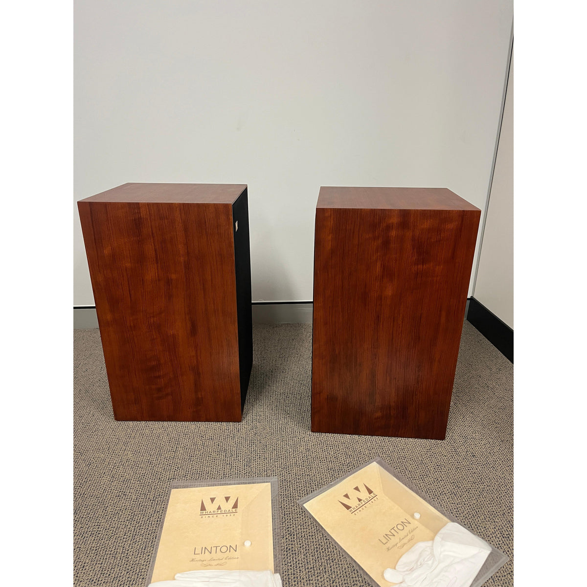 Wharfedale Linton 85th Anniversary Mahogany (WITH STANDS) - Pre Loved