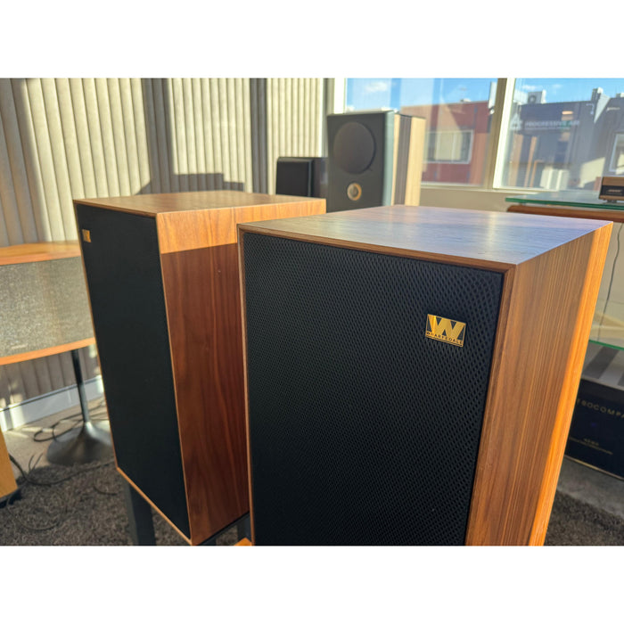 Wharfedale Linton Speakers with Stands Walnut - Pre Loved