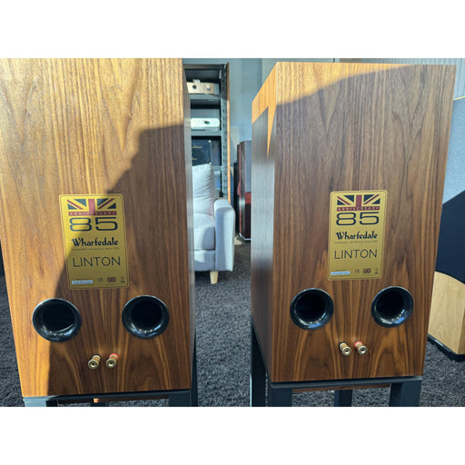 Wharfedale Linton Speakers with Stands Walnut - Pre Loved