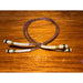 Yanxing 1 metre Solid Braided Silver Mineral Oil Injected RCA cable pair, Pre Loved