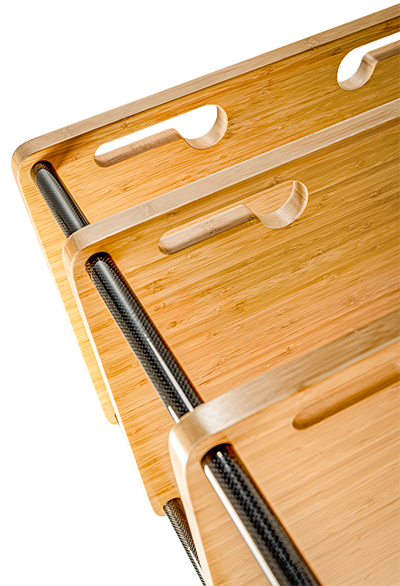 PlenQ - Bamboo 1-4 - 4 Tier Hi-Fi Rack