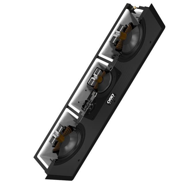 OSD Audio - Black T64 - LCR Speaker