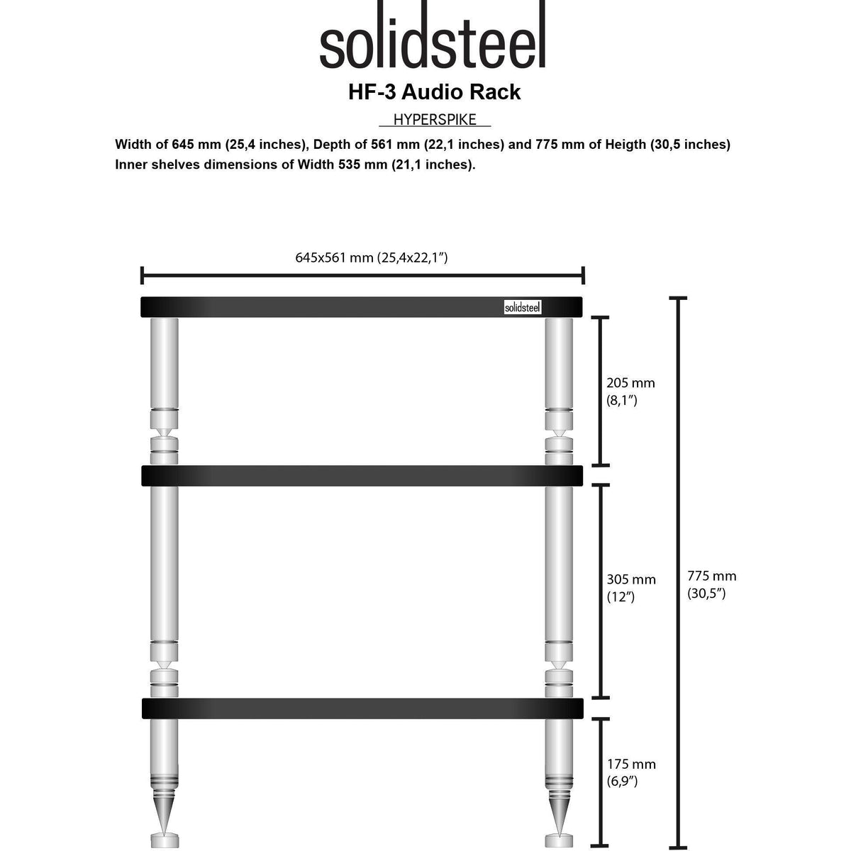 Solidsteel - Hyperspike HF - Hi-Fi Rack