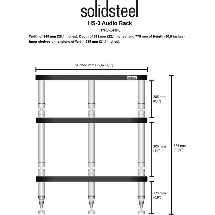 Solidsteel - Hyperspike HS - Hi-Fi Rack