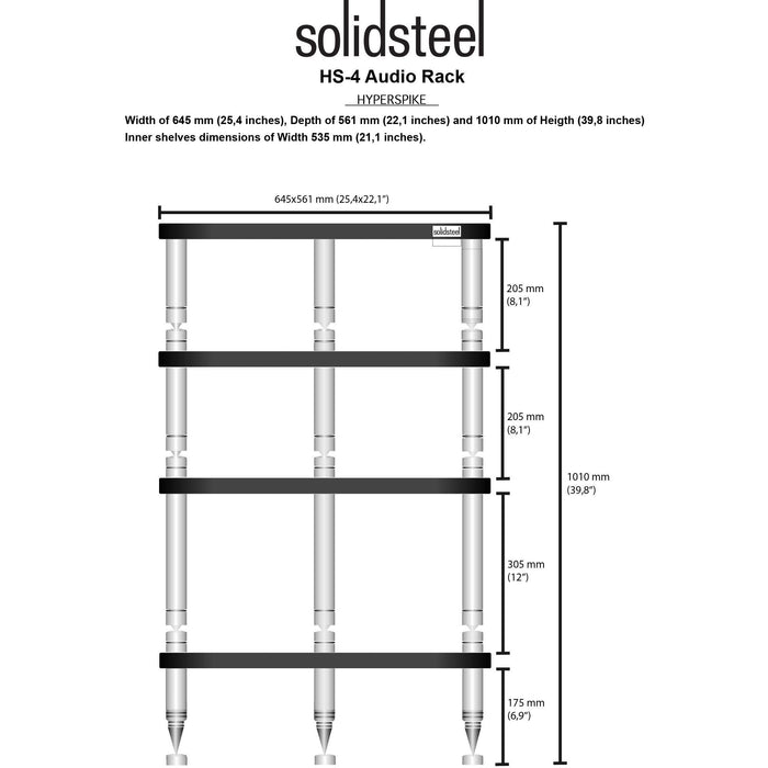 Solidsteel - Hyperspike HS - Hi-Fi Rack