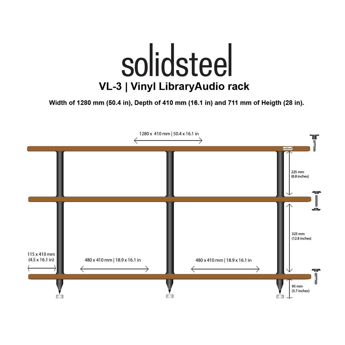 Solidsteel - Vinyl Library VL - Hi-Fi Rack