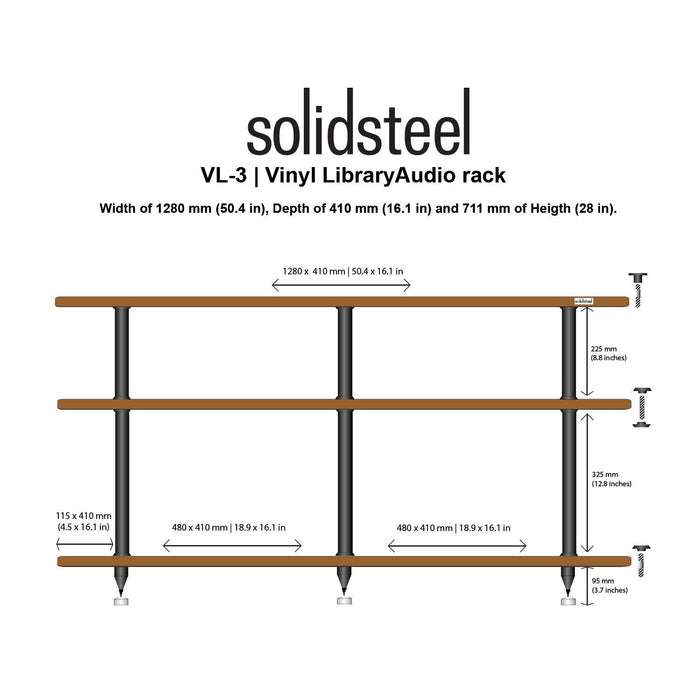 Solidsteel - Vinyl Library VL - Hi-Fi Rack